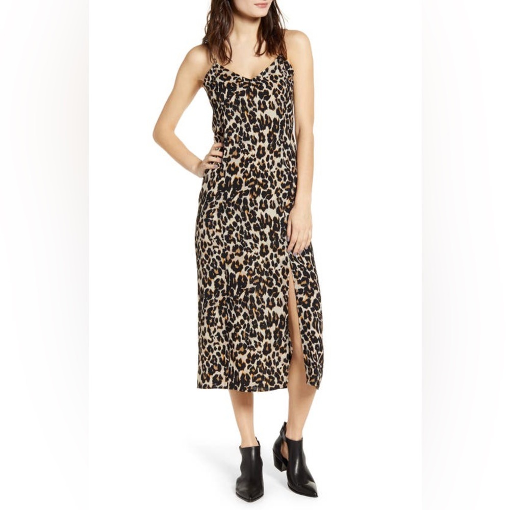 BP Leopard print slip dress